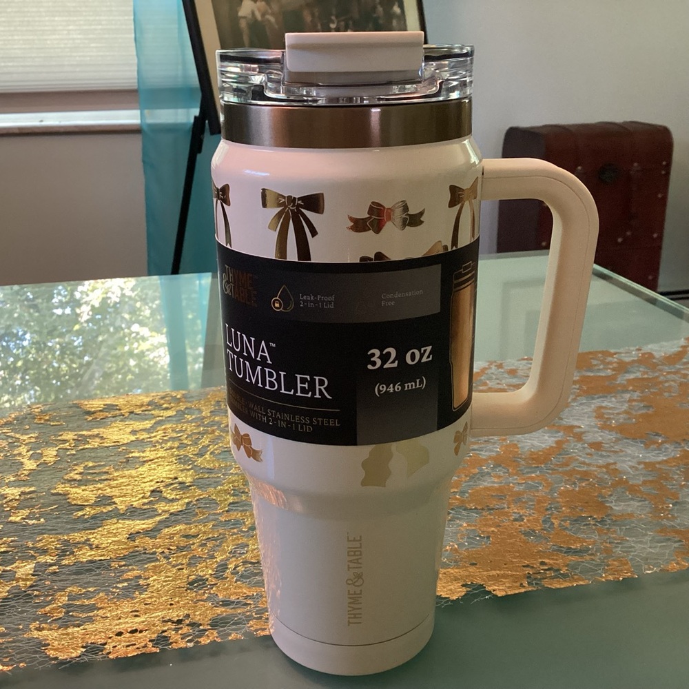 Twine & Table White and Gold Insulated Tumbler